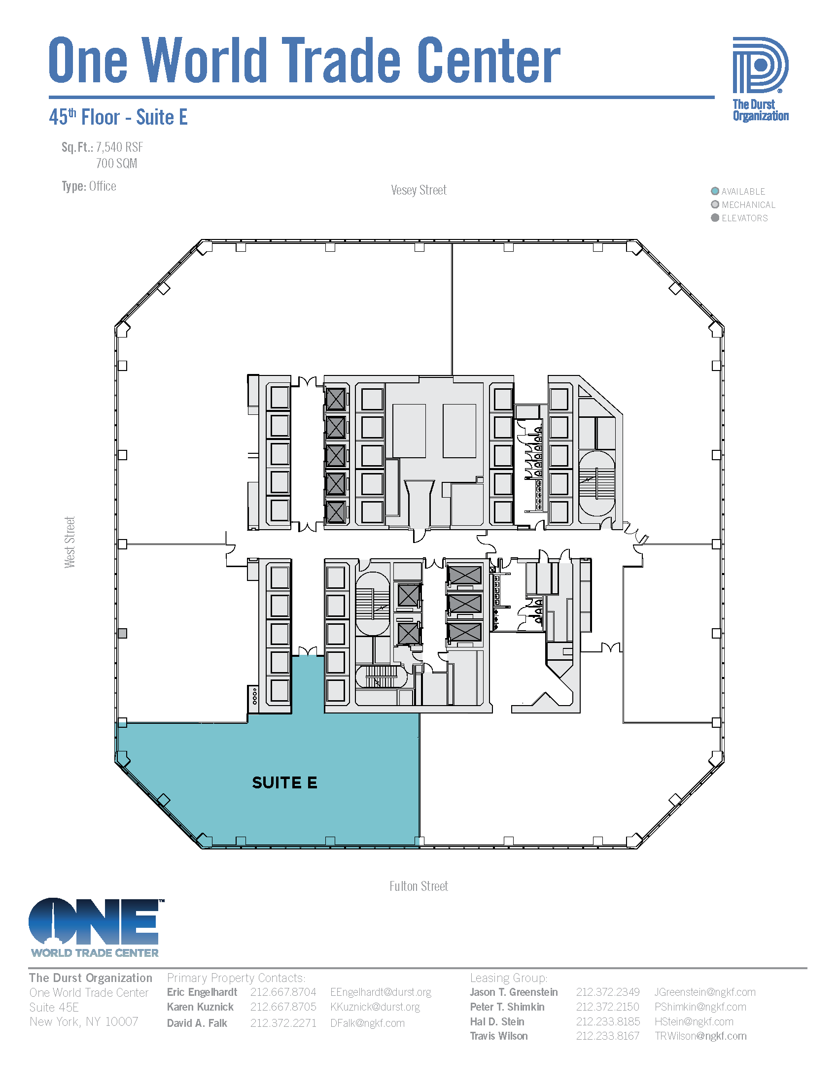Availabilities Partial 45th Floor